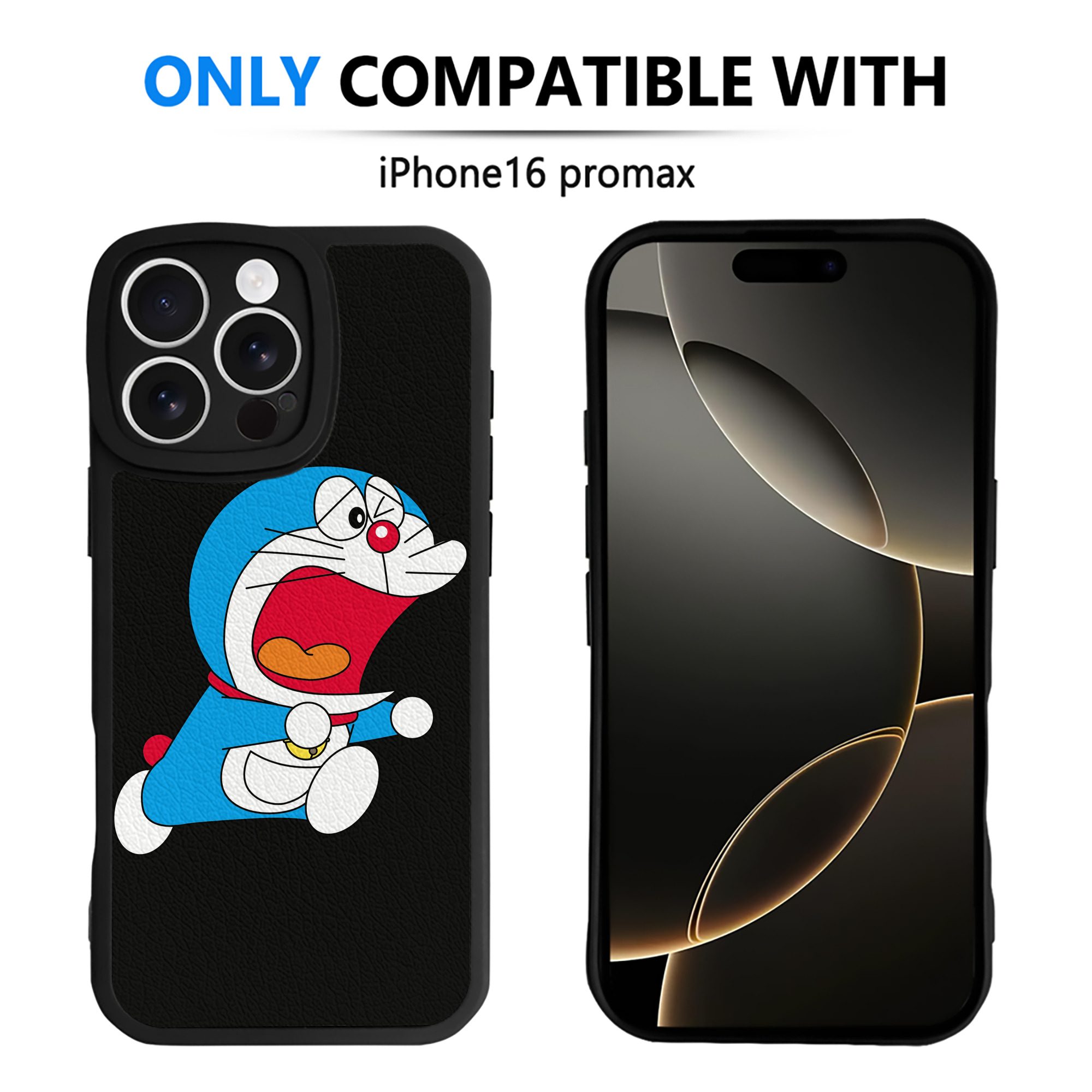 （画像用） ドラえもん Doraemon 【iPhone 16シリーズ対応】シリコンスマホケース（レザー調） 材質：シリコン